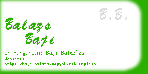 balazs baji business card